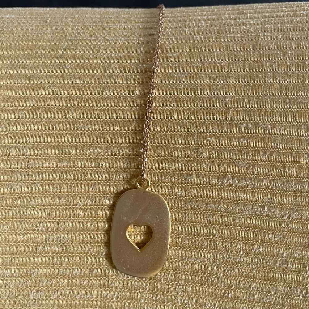Gold Heart Pendant Necklace